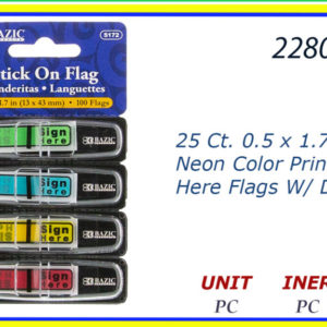 22801 - STICK ON FLAG 33 X 43mm NEON