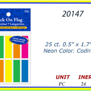 20147 - STICK ON FLAG NEON COLOR