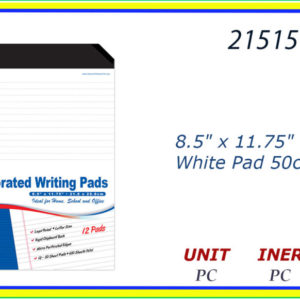 21515 - 8.5" X 11.75" WHITE PAD (50)