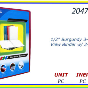 20477 - CARPETA COLOR VINO 1/2"