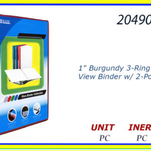 20490 - CARPETA COLOR VINO 1"