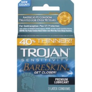 56093 - 7272  Trojan Condoms Bareskin 3pk