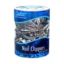 57108 - 70005  Cala Nail Clippers with File & Chain 72pcs