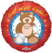 50234 - 19149  Balloons Get Well Bear 18"