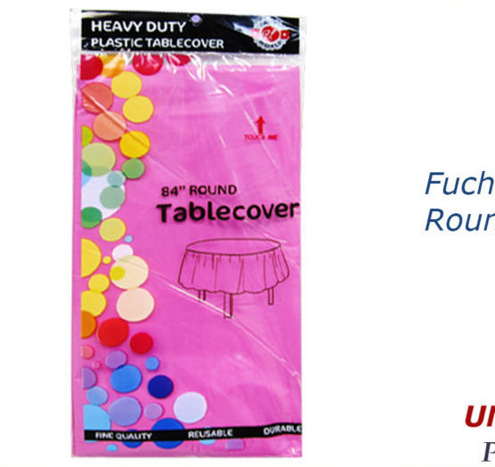 33225 CN92265 Fuschia Pink Round Table Cover 84″ Ramsey Distributors