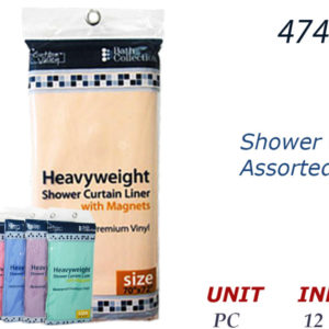 47423 - CV76786-COL   Shower Curtain Assorted Colors