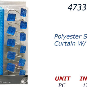 47336 - CV76761 Polyester Shower Curtain W/ Hooks