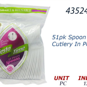 43524 - 51CT Spoon Cutlery in Poly Bag
