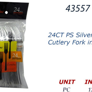 43557 - CN55812   24CT PS Silver Cutlery Fork in Bag