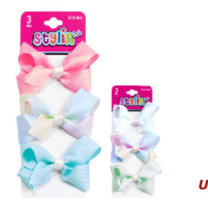 32592 - 324008KL  2pcs Grosgrain Bows on Metal