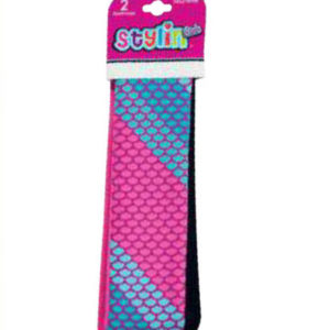 32119 - 323276HW   2pc Fabric Headwraps 1 Printed 1 Solid Girls