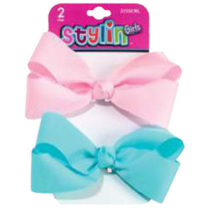 32785 - 323563KL  2 on Medium Gros Grain Bow Cups Girl