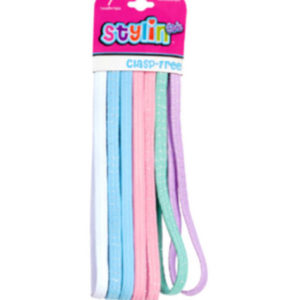 31057 - 323684HW   6 on Elastic Headwraps  3 Mylar  & 3 Solids