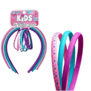 32595 - 21847HA   Hair Ass 3 Headbands 1pc w/Print & 2pc Solid