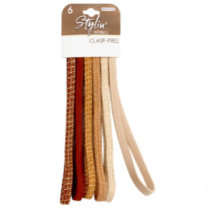 31161 - 342077HW  6pcs Headwrap: 3pcs Mylar, 2pcs Solid & 1pc Heather