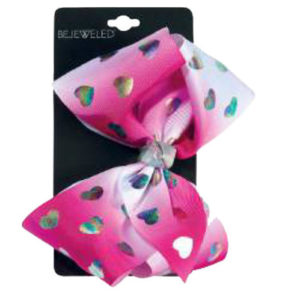 32129 - 323309KL  1pc Clip Junbo 7 Bow Bejeweled Girls