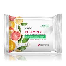 40907 - 0433 Epielle Vitamin C Make-up Removing Cleansing Tissues, 30ct