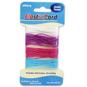 55561 - 843-03     Elastic Cord, Jewel Tones