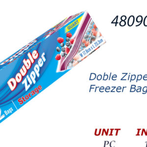 48090 - CN91209  Double Zip Quart Storage 22ct