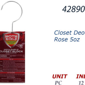 42890 - CB-00779 Closet Deodorizer Rose 5oz