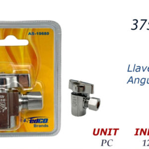 37507 - AS-19600  Llave Angular 1/4 Vuelta 1/2"