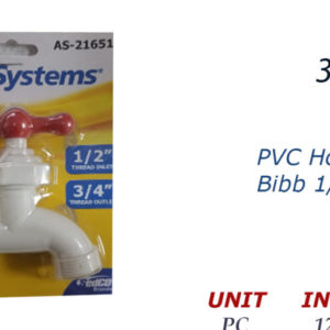 37239 - AS-21651  Llave Pluma en PVC1/2"