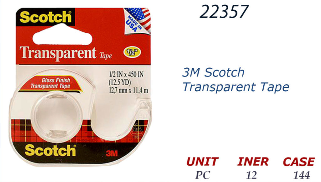 22357 2807 3M Scotch Transparent Tape (12.7mm ) 8/1 Ramsey Distributors