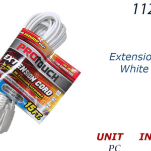 11204 - CH90089  15FT Extension Cord White