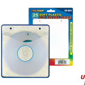 55366 - CD-8011  Soft Plastic CD Envelopes - 25Pk
