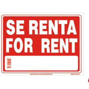 22768 - L-46  Sign Se Renta  12" X 16"
