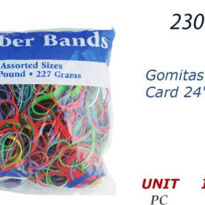23053 - 465  Assorted Dimensions 227g/ 0.5 lbs. Rubber Bands