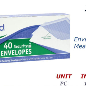 22163 - 75214  Mead Security Envelopes 40 # 10 Large