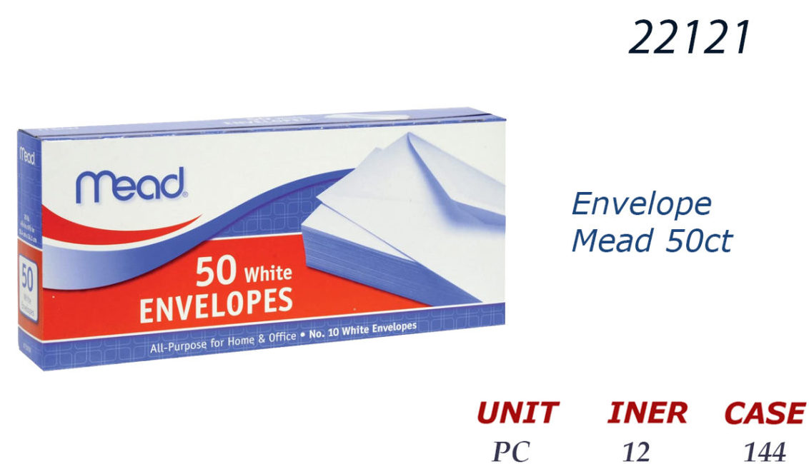 22121 75050 Mead Envelopes 50 10 Large Ramsey Distributors