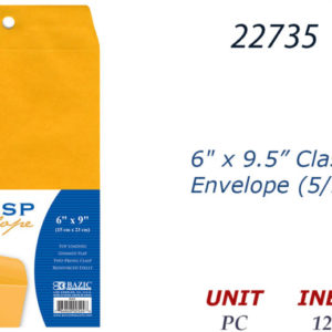 22735 - 524   6" x 9" 5 Clasp Envelope (5/Pack).