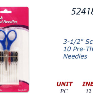 52418 - 803  Scissors & Threaded Needles