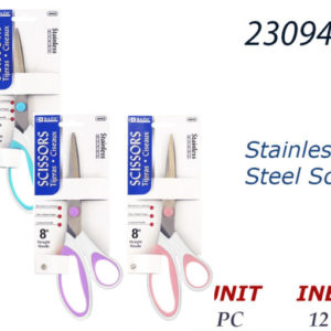 23094 - 4442   8" Pastel Soft Grip Multipurpose Stainless Steel Scissors