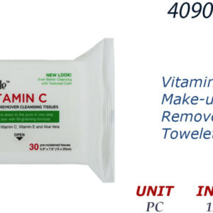 40907 - 0433  Epielle Vitamin C Make-up Removing Cleansing Tissues, 30ct