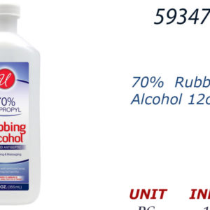 59347 - IN86008  12OZ  70%  Rubbing Alcohol 24/1