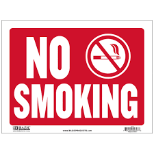 22771 - S-15  Sign  No Smoking 9" X 12"