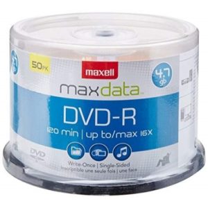 55354 - DVD-R  Maxell  120 Minutes Bowl 50pk