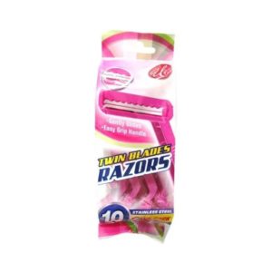 55507 - 80009 Twin Blade Razors Pink Non Lubricant 10PK X DZ