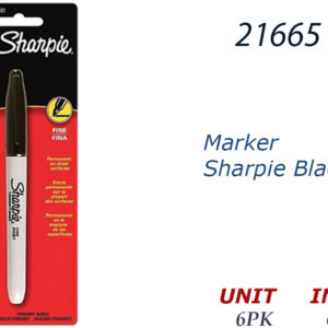 21665 - 30101   Marker Sharpie 6Pc Black