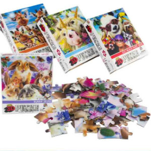 59718 - 71180  50Pc Animal Selfies Puzzle 4 Asst