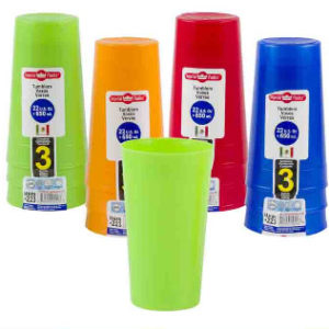 29083 - 81972 Imperial Plastics 3Pk Tumbler Set Asst