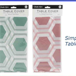 33356 - 71113 Simple Home Table Cover 84x54" Asst