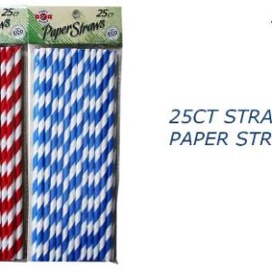 45032 - CN80891 25Ct Straight Paper Straw In Bag
