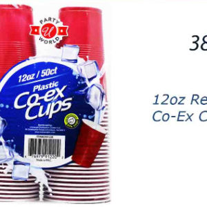 38007 - CN91220  12oz 50Pcs Red Co-Ex Cups