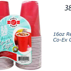 38010 - CN90244 16oz 50Pcs Red Co-Ex Cups