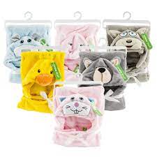 29216 - 55877 Little MImos Hooded Blanket W/Animal  Face Asst