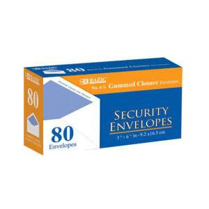 22096 - 5048 #6 3/4 Gummed Closure Security Envelope 80Pk